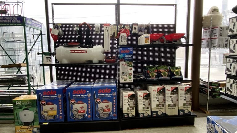 An Image of Four Star Supply's Selection of Sprayers, Fertilizer, and Other Lawn Care Supplies