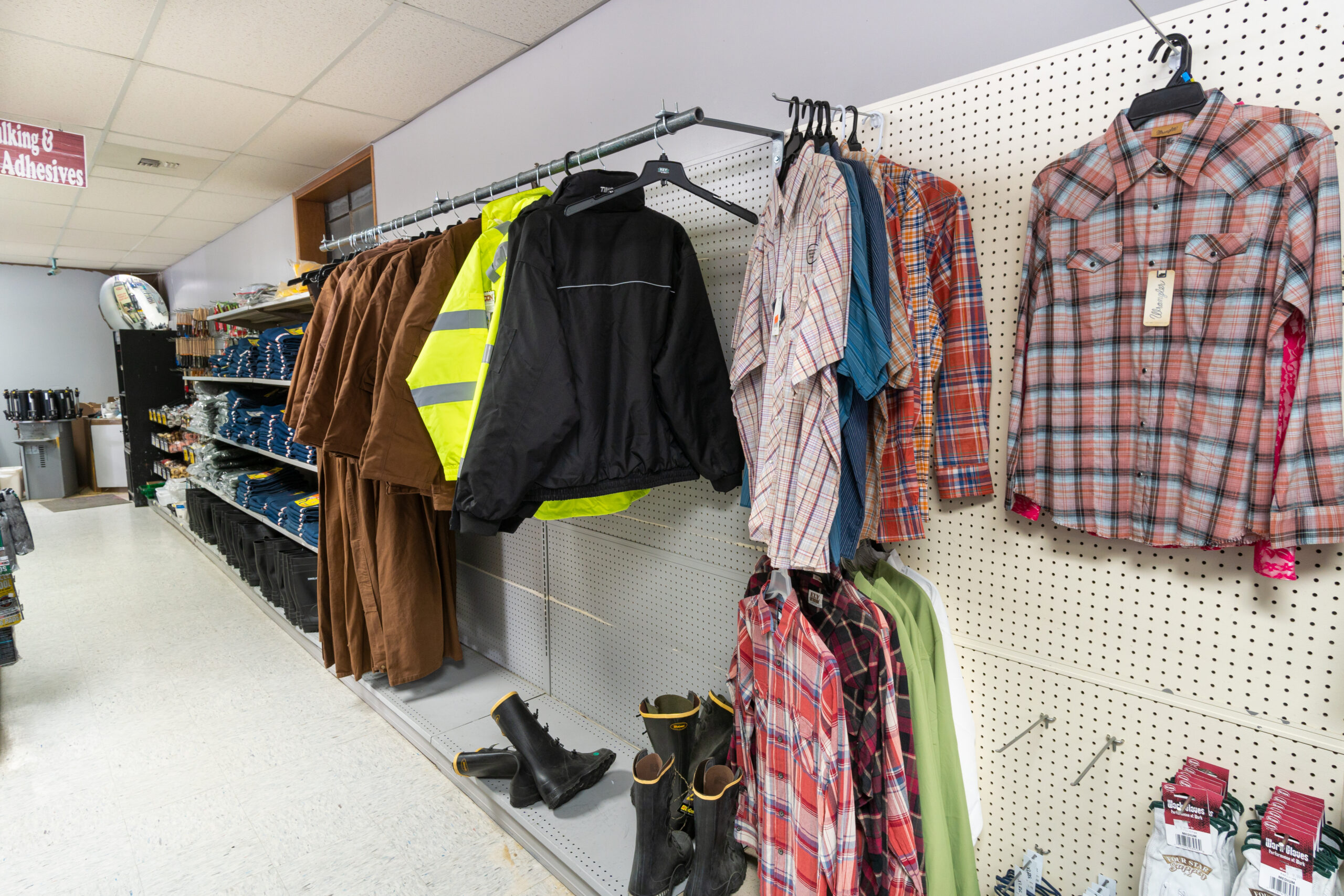 Work clothes & boots for sale at Four Star Supply in Colfax