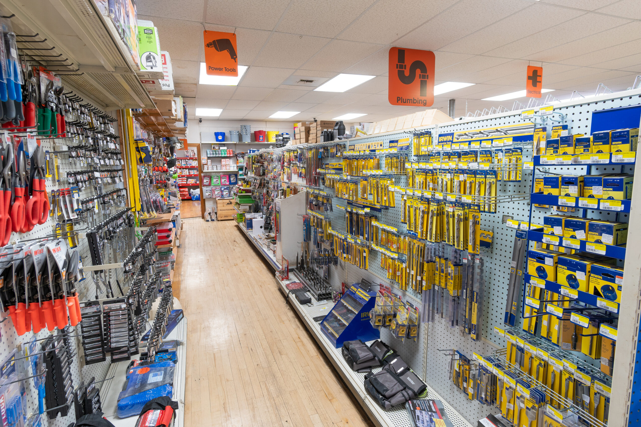 The Tools & Power Tools Aisle at Four Star Supply