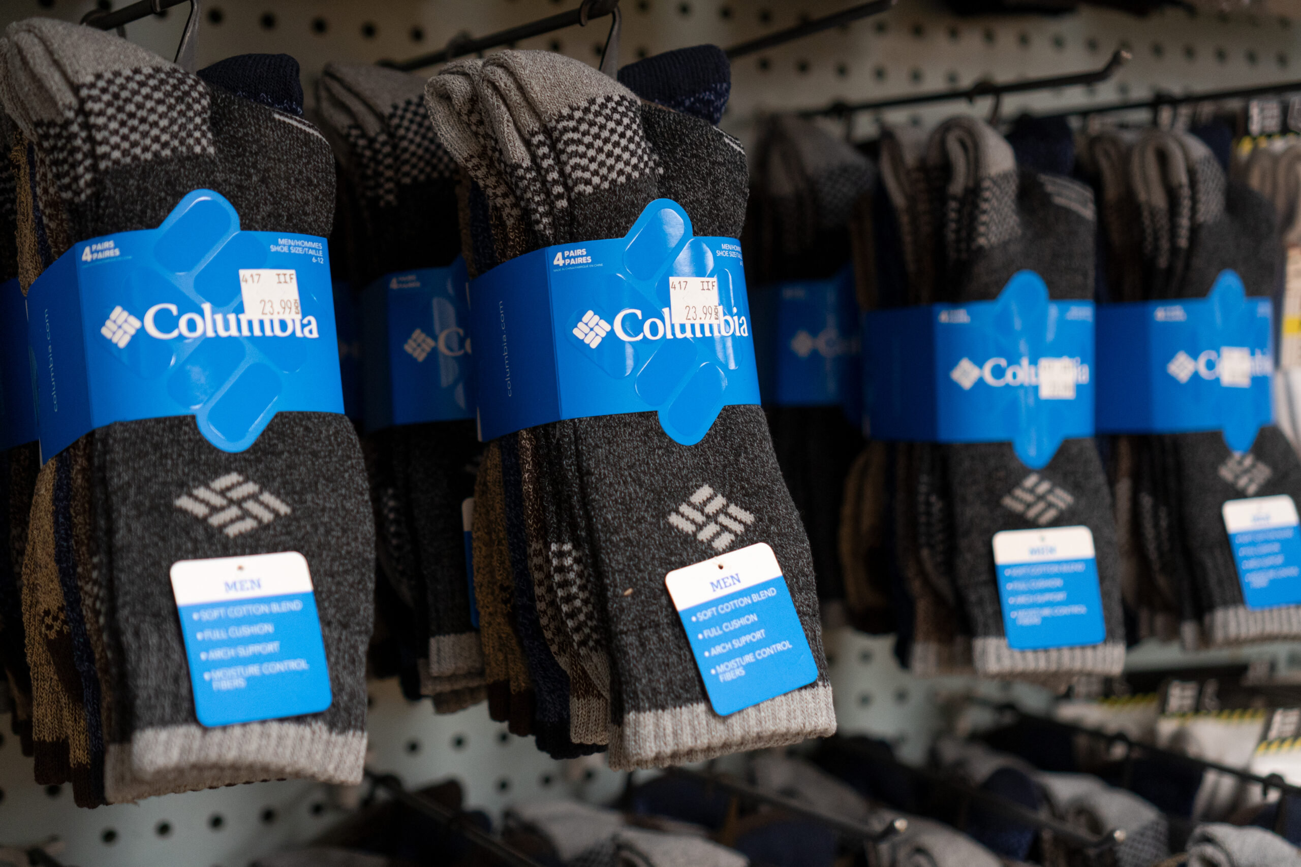 Columbia brand moisture wicking socks