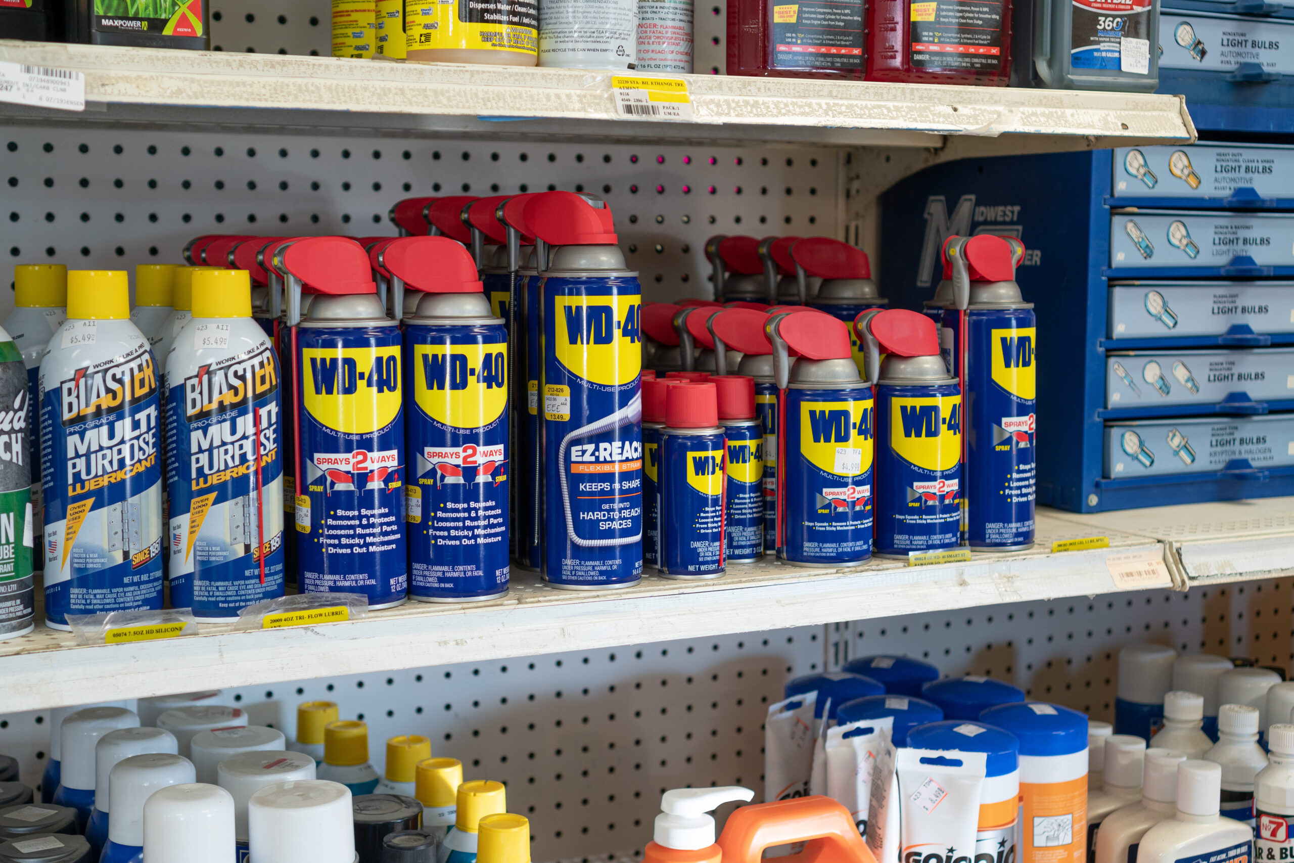 Cans of WD-40 at Four Star Supply