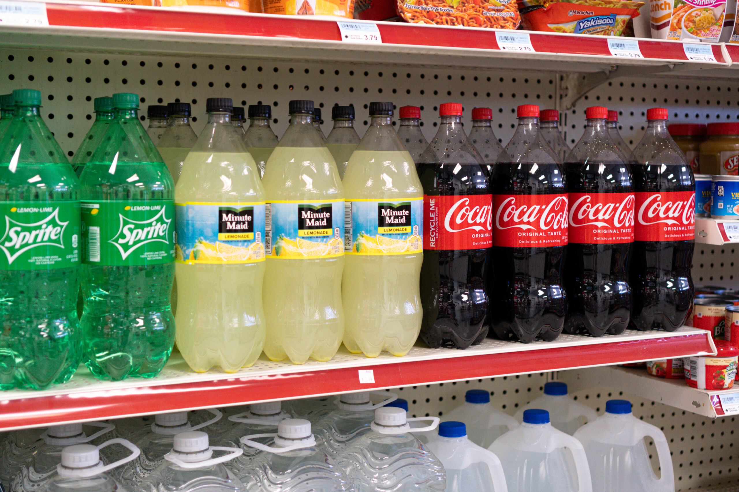 Various Soft Drinks for Sale at a Four Star Supply owned convenience store
