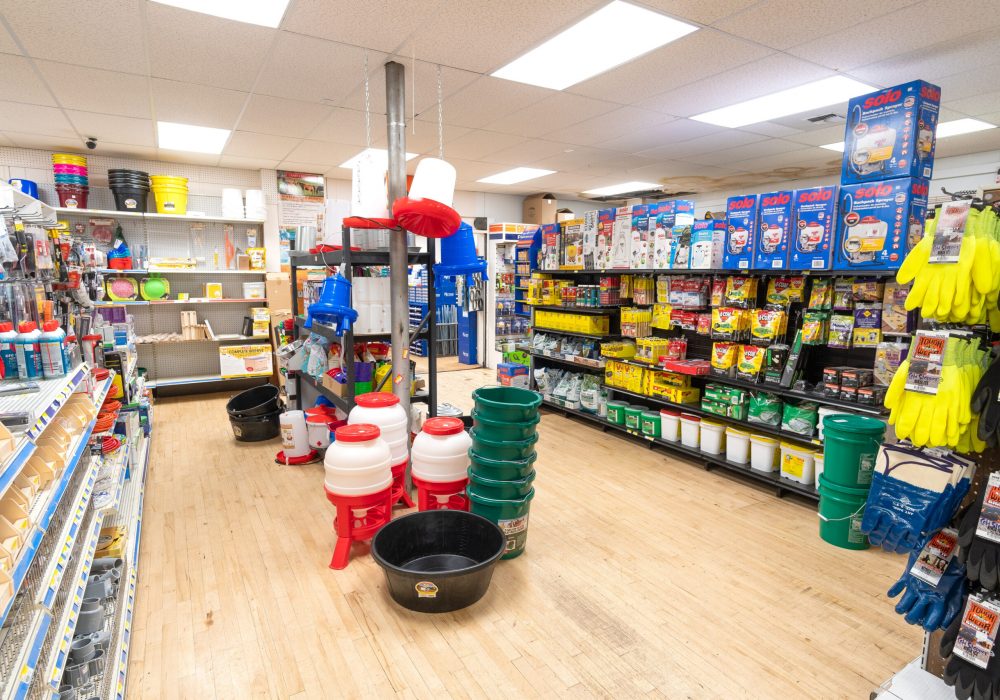 A view of the various outdoor supplies sold at Four Star Supply