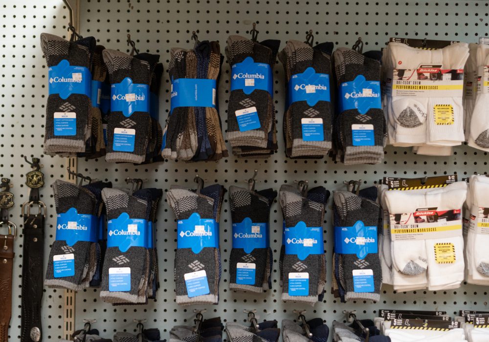Moisture wicking work socks